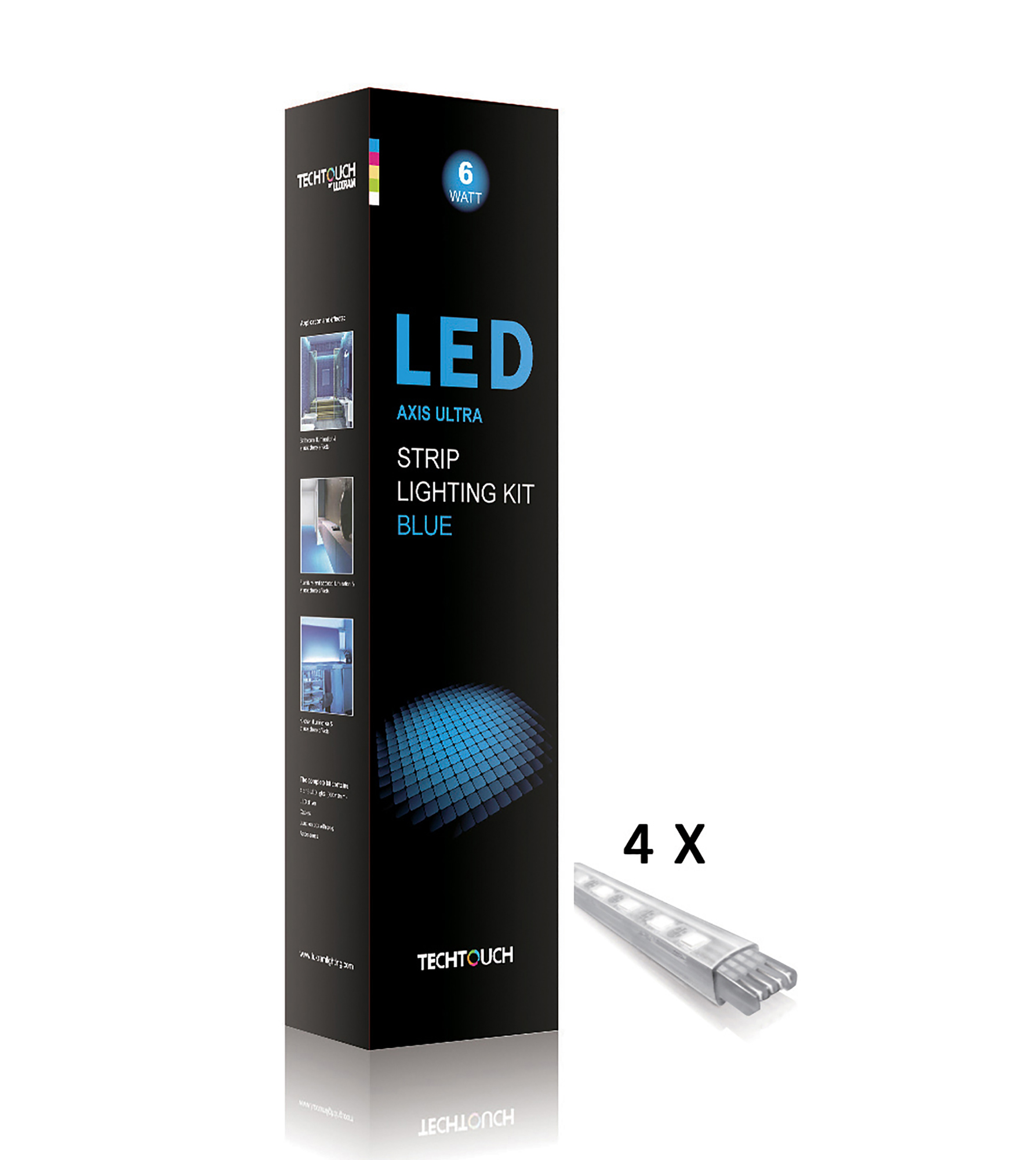 10174  Axis Blue Kit 4x18 LED Rigid Strips (6W)